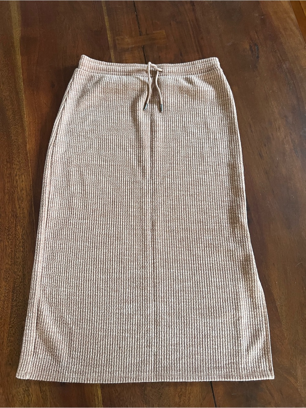 Ribbed Knit Burnt Orange Skirt - Size Medium